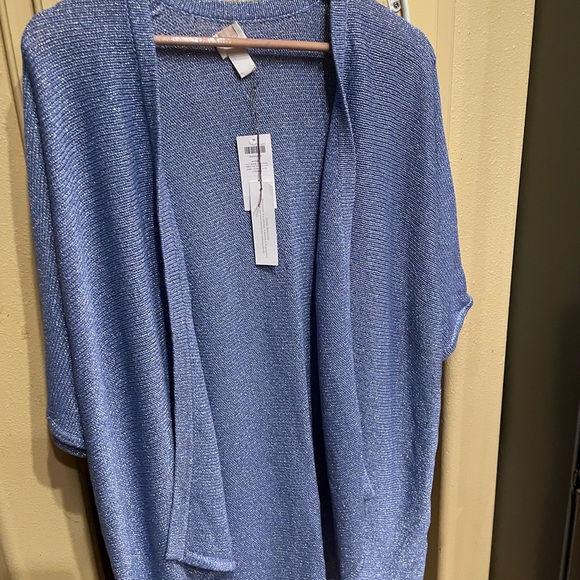 Chico's Sweaters - Chico's Elegant Blue Cardigan